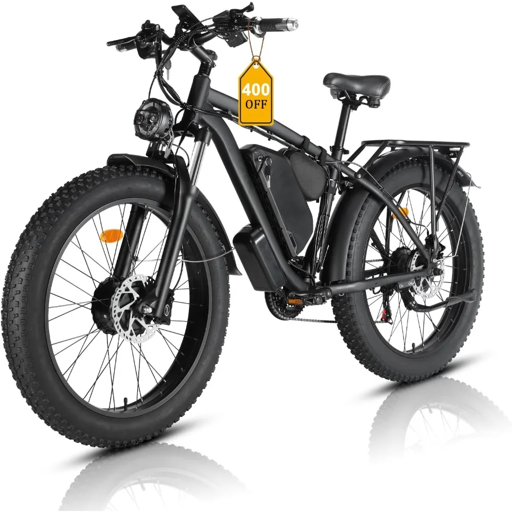 Dual Motor Ebike Kit 2000W - %a 大人用電動自転車、デュアルモーター 2000W 48V/22.4Ah 取り外し可能なリチウム電池