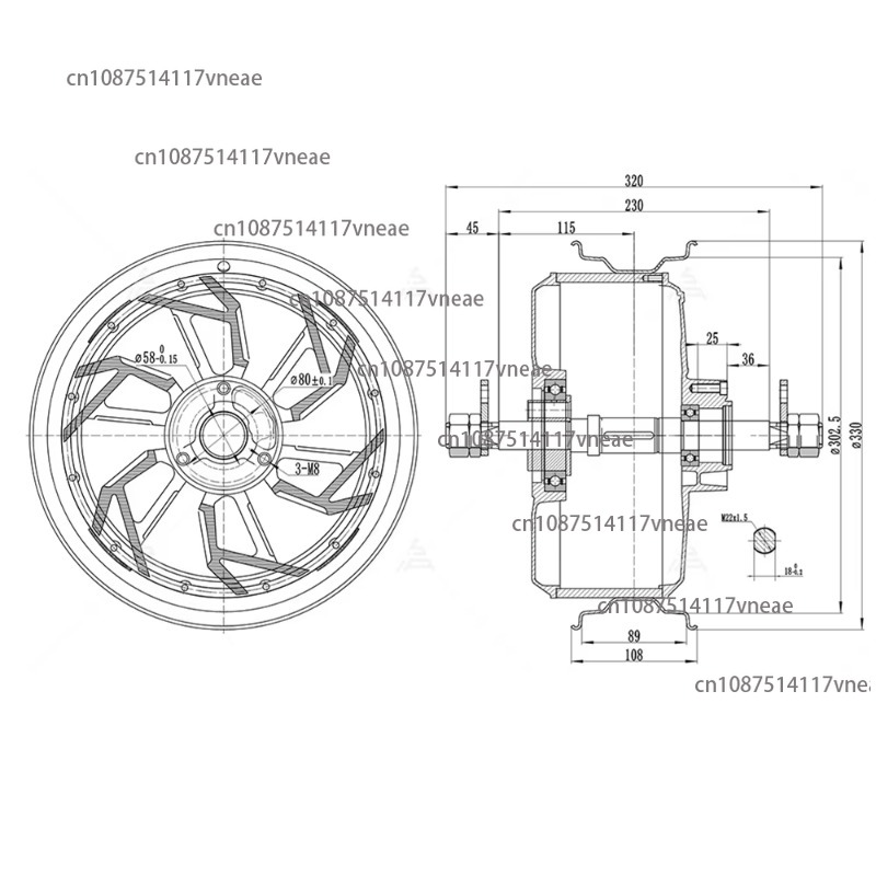 12000W 12x3.5インチ QS260 70H V4  - 12000W Electric Motorcycle Hub Motor のレビューと価格