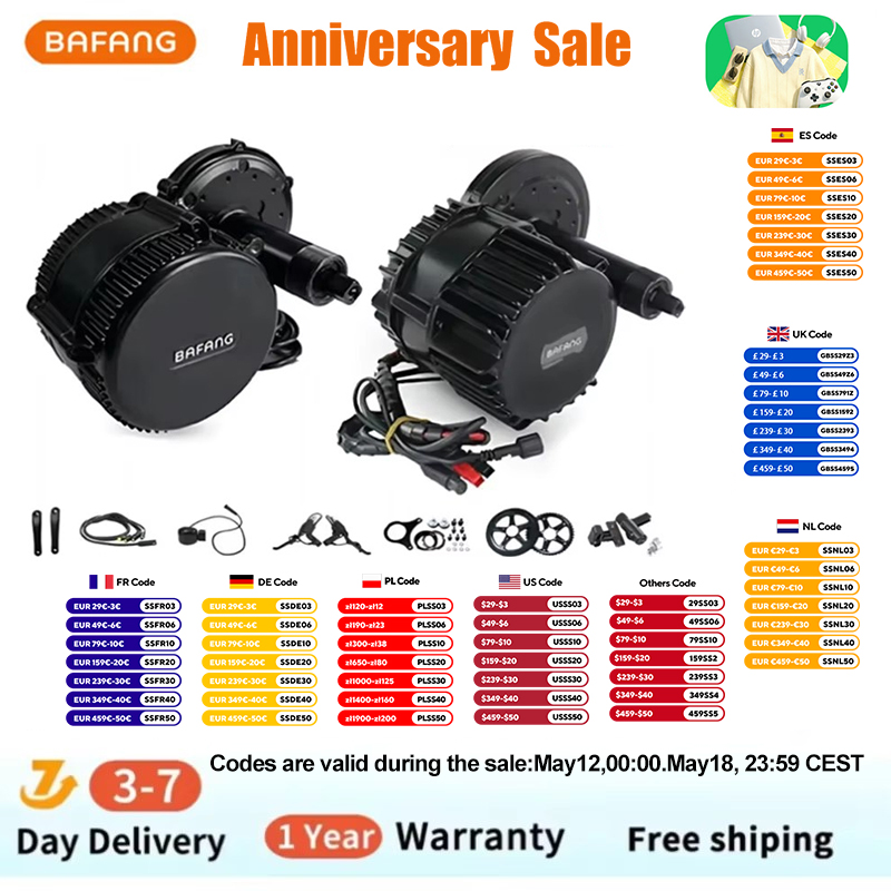 Bafang BBSHD 1000W 48V 68mm ミッ - Side Hung Mid Drive Motor Kit のレビューと価格